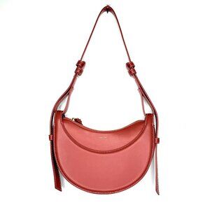 POLENE Numero Dix Edition Smooth Leather Crescent Adjustable Shoulder Bag Cognac